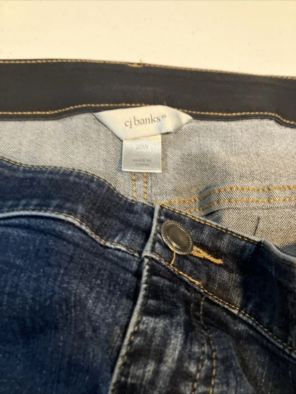 CJ Banks Plus Med Wash Jeans. Basic 5 Pocket. Stretch. Boot Cut Size 20W EUC